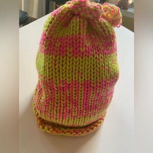 Two uses in one, handmade wool caps and scarf by my son.